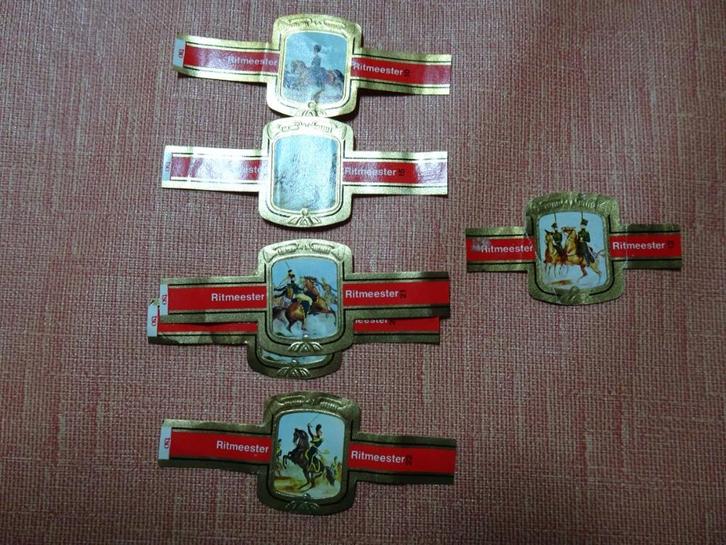 Diverse onvolledige collecties Ritmeester sigarenbandjes, Verzamelen, Rookartikelen, Aanstekers en Luciferdoosjes, Gebruikt, Ophalen of Verzenden