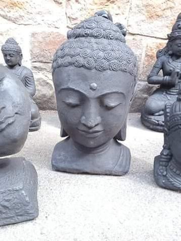 buste de bouddha 30 cm en pierre reconstituée  beschikbaar voor biedingen