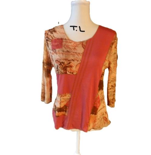 (106) -blouse femme t.40 rouge - affinités -, Kleding | Dames, Blouses en Tunieken, Zo goed als nieuw, Maat 38/40 (M), Rood, Ophalen of Verzenden