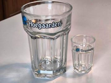 1 Literglas Witte van Hoegaarden en een 10 cl glas beschikbaar voor biedingen