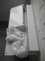 Lot accessoires salle de bain bac linge et porte serviettes, Comme neuf, Serviette, Enlèvement ou Envoi, Blanc