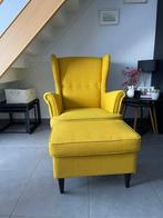 Oorfauteuil okergeel, Antiquités & Art, Antiquités | Meubles | Chaises & Canapés, Enlèvement ou Envoi