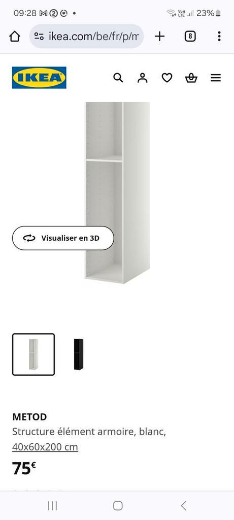 2x IKEA METOD armoires colonne NEUF !, Maison & Meubles, Armoires | Casiers, Comme neuf, Enlèvement ou Envoi