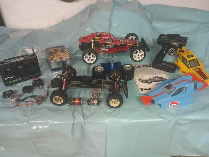 Kyosho optima vintage 1986, Hobby en Vrije tijd, Modelauto's | 1:5 tot 1:12, Zo goed als nieuw, Motor, Ophalen