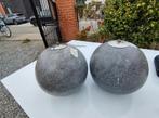 Oliekaars met lont. Blauwe hardsteen., Tuin en Terras, Fakkels, Ophalen, Zo goed als nieuw