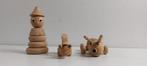 3 houten dieren, Kinderen en Baby's, Speelgoed | Houten speelgoed, Gebruikt, Ophalen of Verzenden