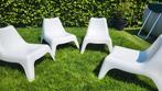 4 witte lounge stoelen IKEA voor in de tuin, Tuin en Terras, Zo goed als nieuw, Ophalen