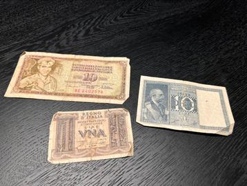 Jugoslavisch en Italiaanse biljetten., Ophalen