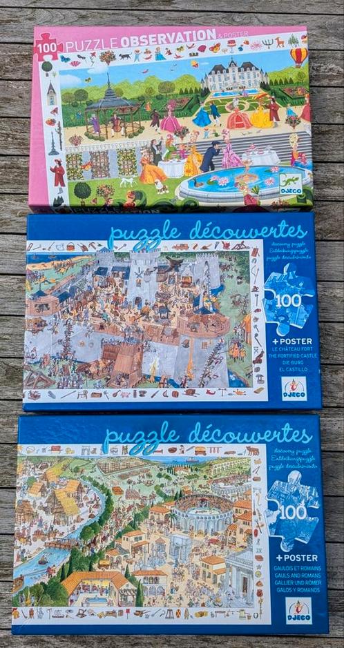 Puzzle 100 pièces DJECO (différents thèmes)- dès 5 ans, Hobby & Loisirs créatifs, Sport cérébral & Puzzles, Comme neuf, Puzzle