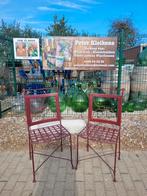 NOUVELLES chaises en métal de couleur bordeaux, idéales pour, Articles professionnels, Enlèvement ou Envoi