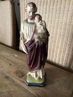 Vintage gipsen beeld heilige Sint Jozef, Antiek en Kunst, Ophalen of Verzenden