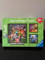 Ravensburger Minecraft puzzel 3x49 vanaf 5jaar, Kinderen en Baby's, Speelgoed | Kinderpuzzels, Ophalen of Verzenden, Zo goed als nieuw