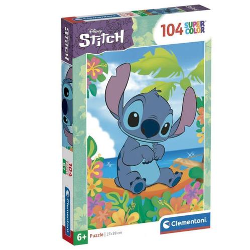 Stitch Puzzel - 104 stukjes - Clementoni - Disney, Kinderen en Baby's, Speelgoed | Kinderpuzzels, Nieuw, 6 jaar of ouder, Meer dan 50 stukjes