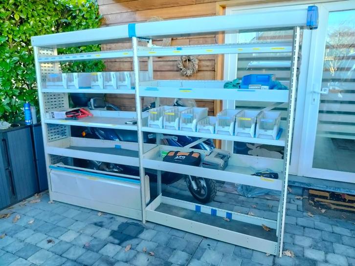 Professionele metalen kasten voor SORTIMO-bedrijfsvoertuigen, Auto-onderdelen, Interieur en Bekleding, Gebruikt, Ophalen