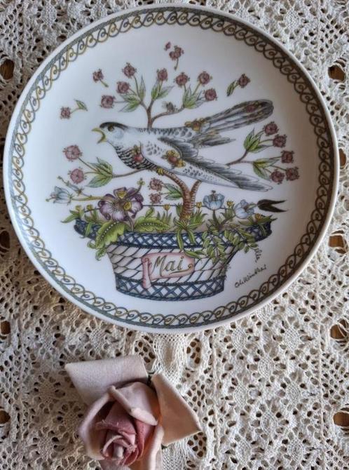 Hutschenreuther wandbordje, koekoek, Mei, Ole Winther, Antiek en Kunst, Curiosa en Brocante, Ophalen of Verzenden