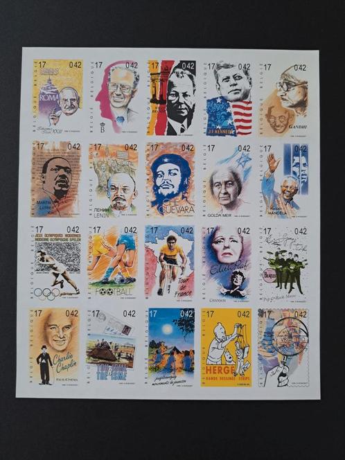 Ongekartelde BL83-stempel „De figuren van de 20e eeuw” Kuifj, Postzegels en Munten, Postzegels | Europa | België, Ophalen of Verzenden