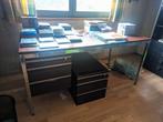 Bureau métal et effet bois, Maison & Meubles, Enlèvement, Bureau