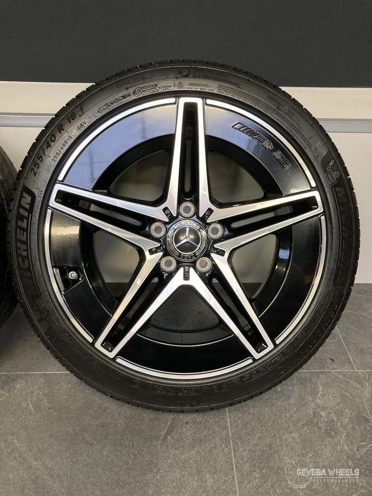 18” originele Mercedes C klasse W206 AMG velgen banden 5x112, Auto-onderdelen, Banden en Velgen, Banden en Velgen, Zomerbanden