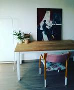 Eettafel of hobbytafel, Huis en Inrichting, Ophalen, Gebruikt, Rechthoekig, Brocante