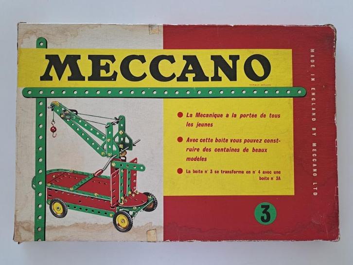 Vintage Meccano - Doos 3 - Made in England, Kinderen en Baby's, Speelgoed | Bouwstenen, Gebruikt, Overige merken, Ophalen