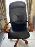 Lederen bureaustoel, Enlèvement, Comme neuf, Chaise de bureau