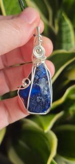 lazuriet edelsteen hanger zilver juwelen kristallen sieraden, Ophalen of Verzenden, Nieuw, Zilver, Zilver