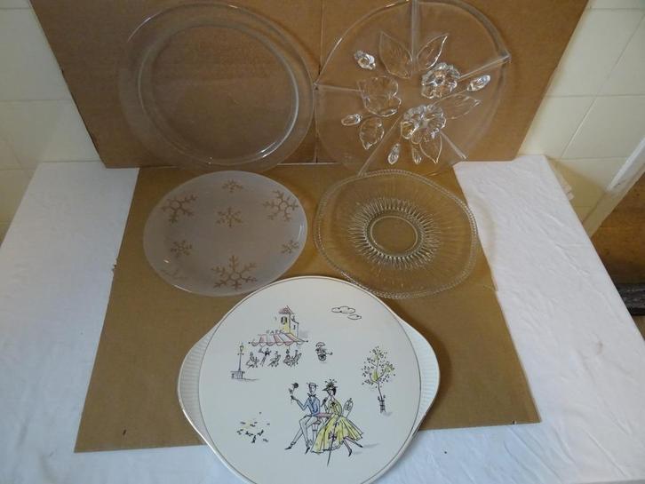 Taartschotel vlaaischotel vintage 5 voor 59e Ook los te koop, Antiek en Kunst, Curiosa en Brocante, Ophalen of Verzenden