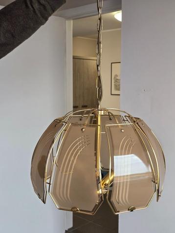  TE KOOP - Vintage Hangluster & Plafondlamp beschikbaar voor biedingen
