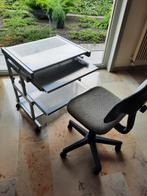 computertafel + bureaustoel, Huis en Inrichting, Bureaus, In hoogte verstelbaar, Gebruikt, Ophalen, Bureau