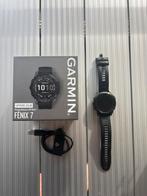 Garmin Fenix 7 Sapphire Solar Titanium, Handtassen en Accessoires, Sporthorloges, Zwart, Garmin, Ophalen of Verzenden, Zo goed als nieuw