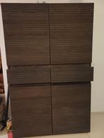 Armoire de rangement/bar en chêne H194cmxL120cmxP47cm, Ophalen, Gebruikt, 100 tot 150 cm, Eikenhout
