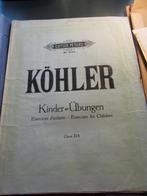 méthode Köhler exercices d'enfants opus 218 éd Peters Nr1040, Utilisé, Enlèvement ou Envoi