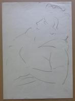 RENE MELS / RUSTENDE VROUW / ORIGINEEL WERK / 60x43cm / SIG, Antiek en Kunst, Kunst | Schilderijen | Modern, Ophalen of Verzenden