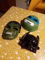 3 maskers Hulk - Batman - Turtle, Comme neuf, Enlèvement ou Envoi