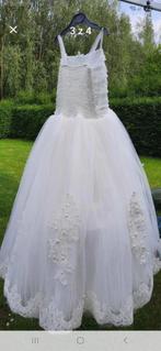 Komunie jurk, Kleding | Dames, Jurken, Wit, Zo goed als nieuw, Maat 34 (XS) of kleiner, Onder de knie
