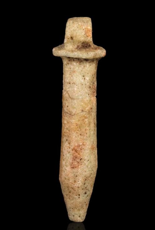 Oud-Egyptisch Grote faience papyrus sceptre amulet - symbool, Antiek en Kunst, Antiek | Keramiek en Aardewerk, Ophalen of Verzenden