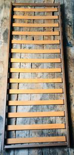 70 x 200 boxspring van hout en staal, Ophalen, Gebruikt, Bedbodem, 200 cm