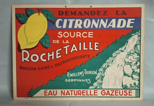 Publicité Citronnade Rochetaille Willems Thirion Gerpinnes, Collections, Marques & Objets publicitaires, Utilisé, Panneau publicitaire