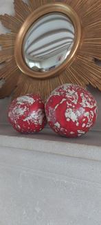 Twee decoratieve keramieken ballen, Antiquités & Art, Curiosités & Brocante, Enlèvement ou Envoi