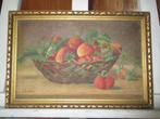 Schilderij "Rieten mand met fruit", Ophalen of Verzenden