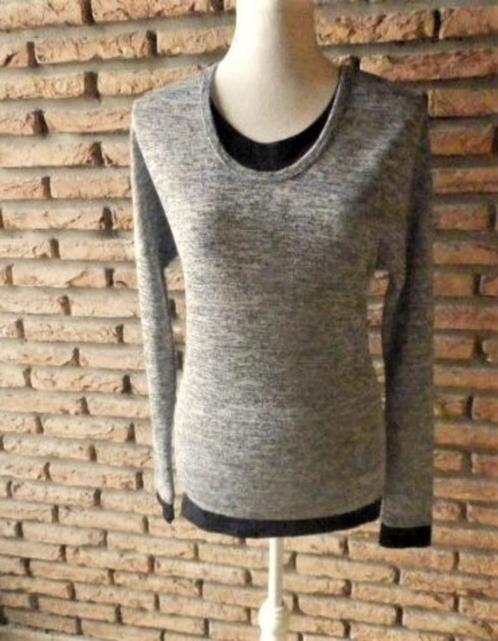 (54) -blouse femme t.XS noire grise - coolcat -, Vêtements | Femmes, Blouses & Tuniques, Comme neuf, Taille 34 (XS) ou plus petite