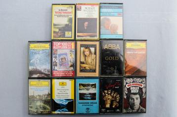 Muziekcassettes 13 stuks/ verschillende genres