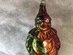 Vintage kerstbal. Pierrot. Brons-groenkleurig. 11,5 cm, Ophalen of Verzenden
