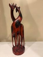 Handgemaakt beeldje hout giraffen, Ophalen of Verzenden