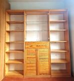 Ikea Billy boekenkast : rekken, vitrine, uitschuifbare lades, 150 tot 200 cm, 25 tot 50 cm, Gebruikt, Glas