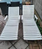 Ligbedden/stoelen  wit Stevig PVC, Tuin en Terras, Ligbedden, Nieuw, Plastic, Inklapbaar, Ophalen