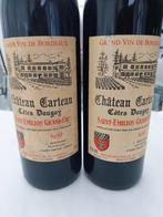 2 flessen Château Château St Emilion Grand Cru 1990, Verzamelen, Ophalen of Verzenden, Zo goed als nieuw