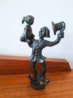 Clown met kindje in brons Cano, Antiquités & Art, Antiquités | Bronze & Cuivre, Bronze, Enlèvement ou Envoi