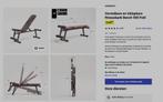 Fitness bench en koffer met gewichten (20kg), Sport en Fitness, Ophalen, Zo goed als nieuw, Fitnessbank