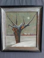 antiek kunstwerkje winterlandschap  van E Masselus, Ophalen